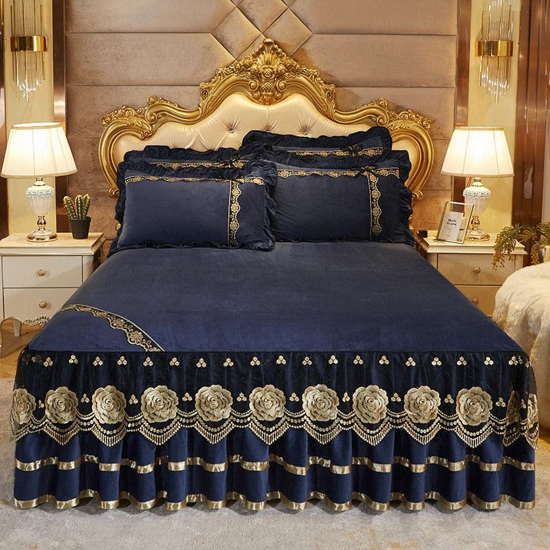 Edredom de cama de veludo de cristal europeu (peça única) - Standard 67