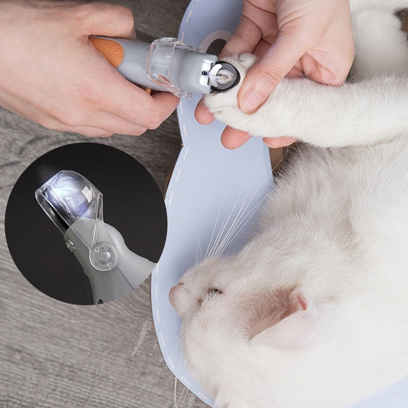 Cortador de unhas para animais de estimação com emissor de LED