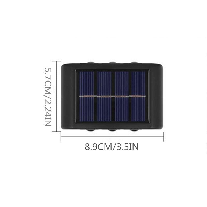 Lampada de led com recarga solar para parede de jardim (1 peça com 2 leds). "Economia de Energia e Estilo!" - Standard 67
