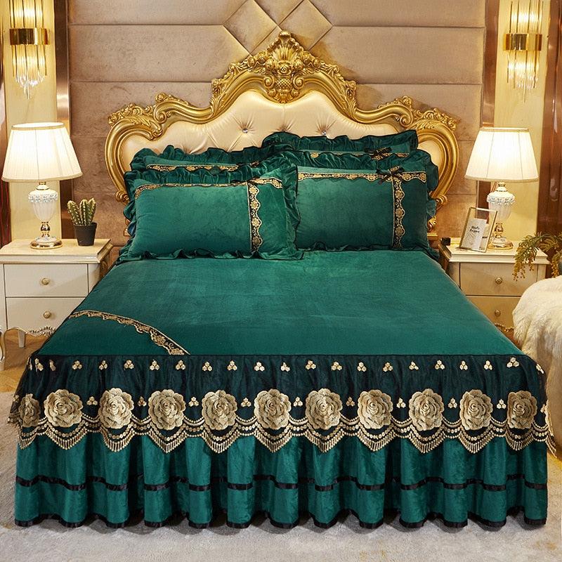 Edredom de cama de veludo de cristal europeu (peça única) - Standard 67