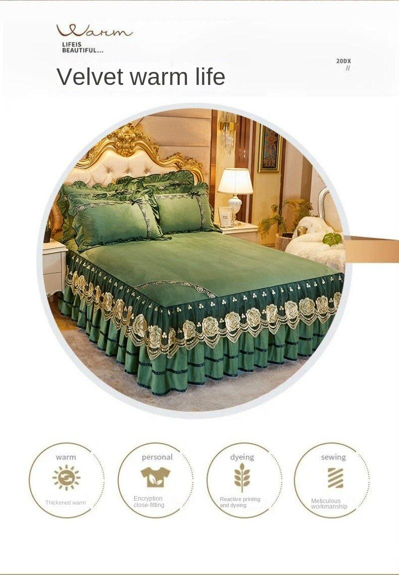 Edredom de cama de veludo de cristal europeu (peça única) - Standard 67