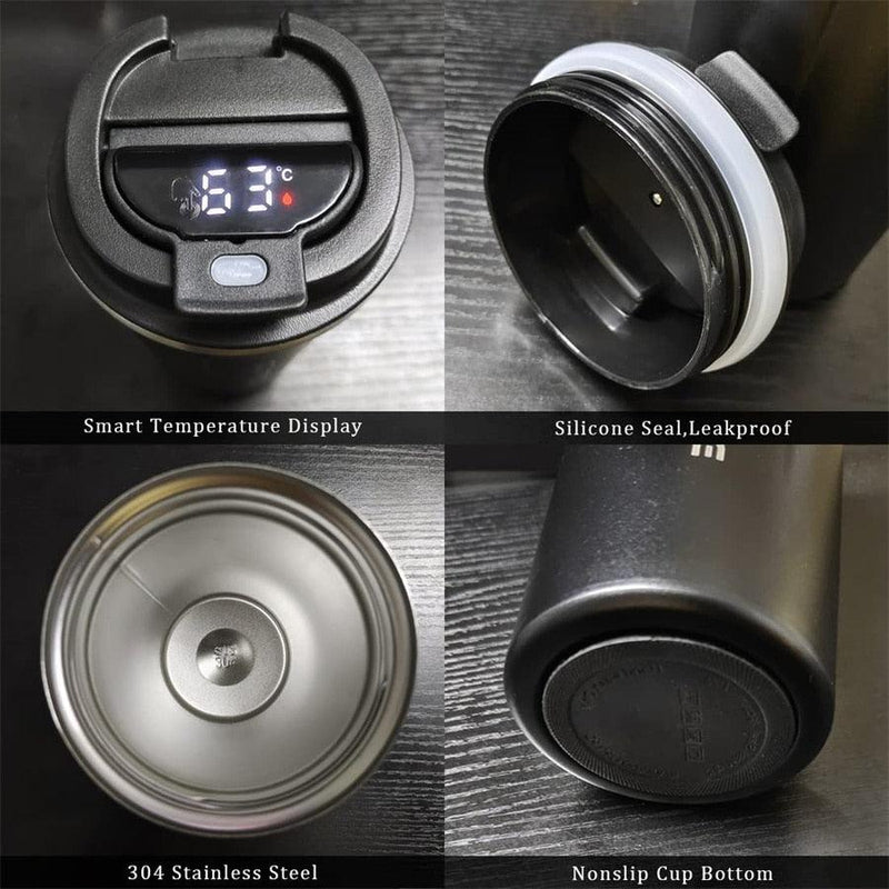 Copo térmico de aço inoxidável com display de temperatura - Standard 67