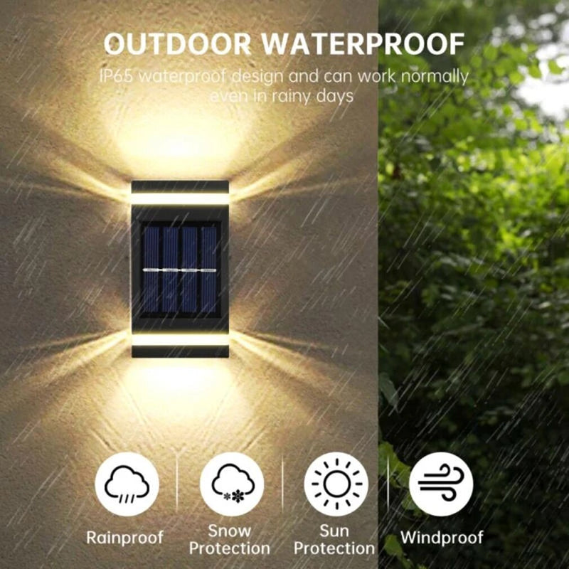 Lâmpada de parede solar a prova d'água