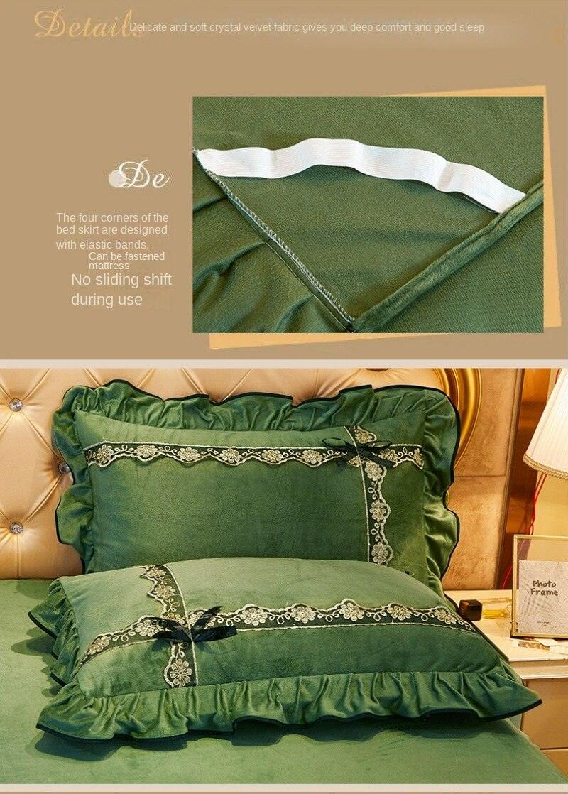 Edredom de cama de veludo de cristal europeu (peça única) - Standard 67