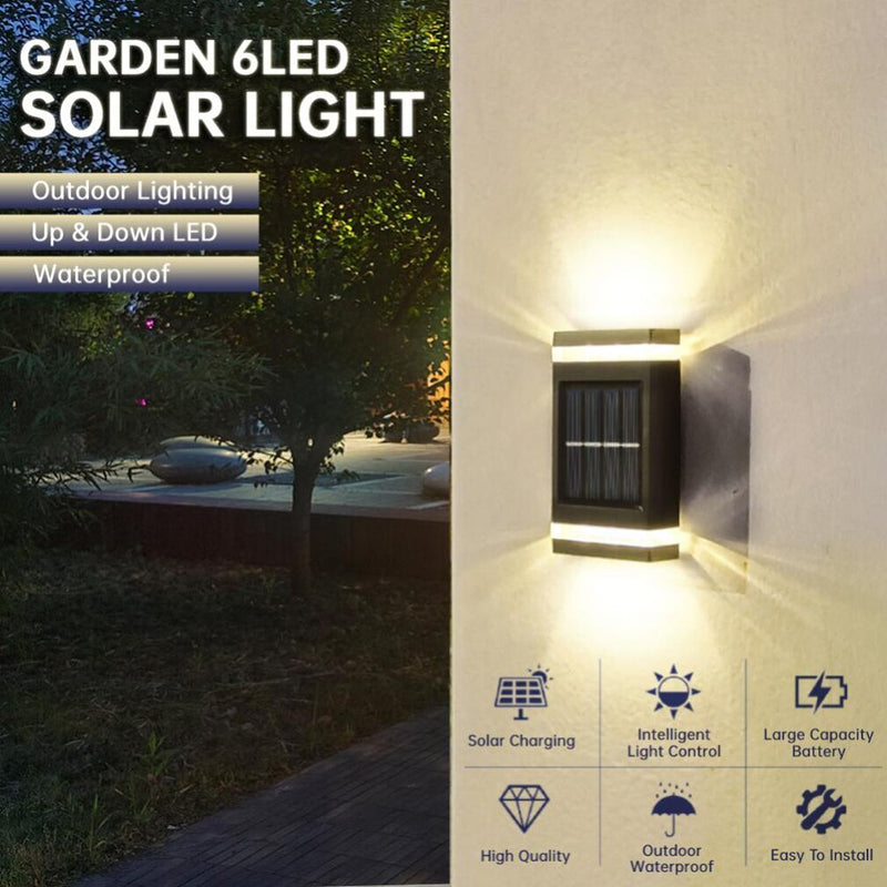Lâmpada de parede solar a prova d'água