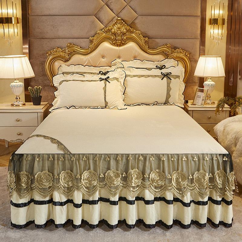 Edredom de cama de veludo de cristal europeu (peça única) - Standard 67