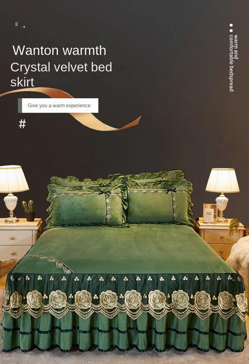 Edredom de cama de veludo de cristal europeu (peça única) - Standard 67