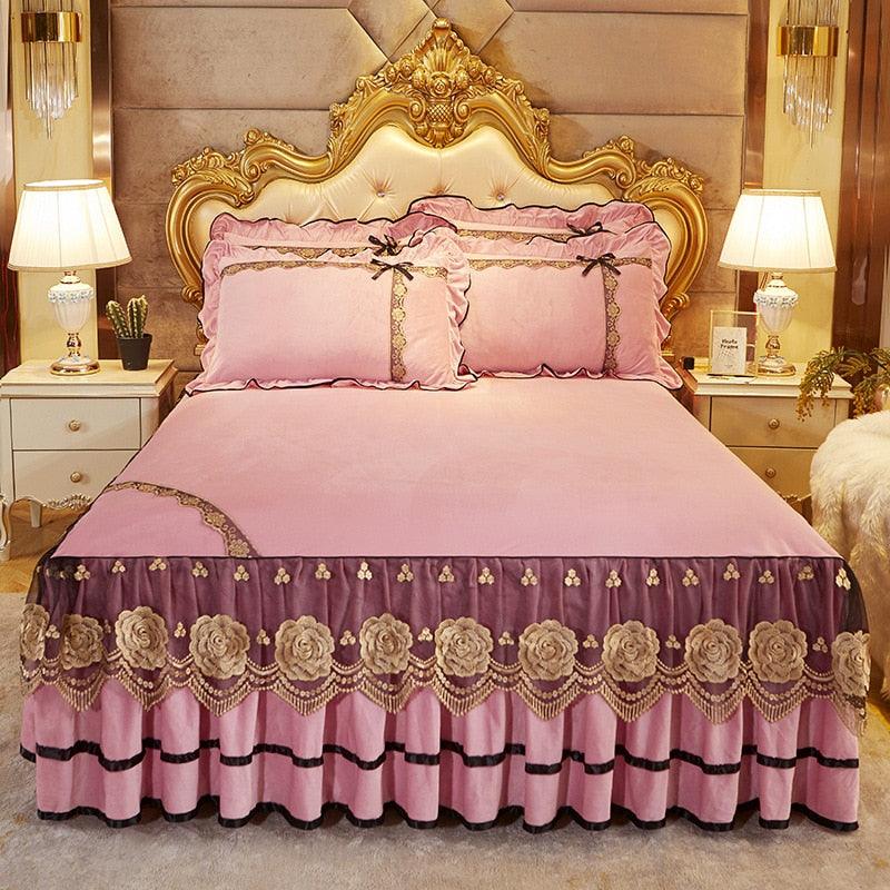 Edredom de cama de veludo de cristal europeu (peça única) - Standard 67