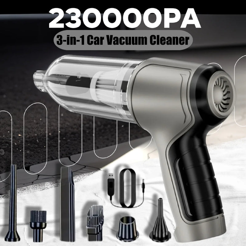 Aspirador de pó para carro, mini máquina de limpeza com forte sucção portátil sem fio