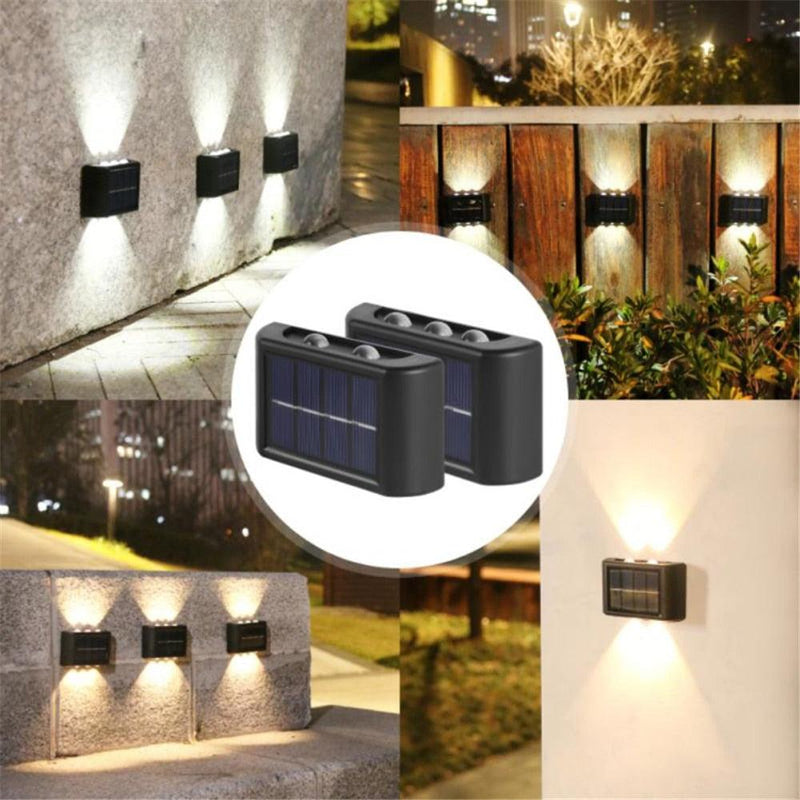Lampada de led com recarga solar para parede de jardim (1 peça com 2 leds). "Economia de Energia e Estilo!" - Standard 67