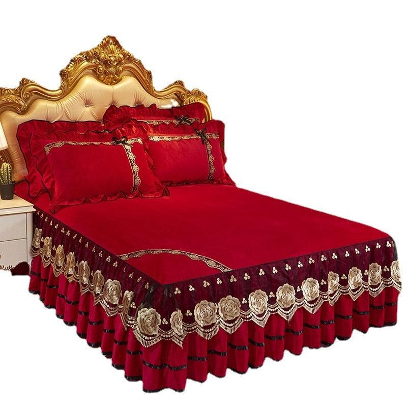 Edredom de cama de veludo de cristal europeu (peça única) - Standard 67